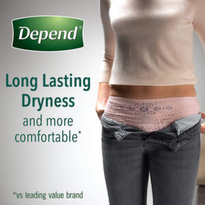 Depend FIT-FLEX Incontinence Underwear for Women.Disposable, 60 counts